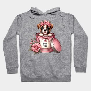 Valentine Boxer Dog For You Hoodie